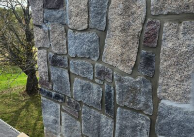Granite Chimney Repair - Exeter Maine - Re-pointing